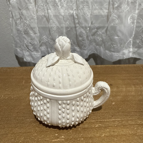 Mottahedeh Musee Des Arts Pot de Creme Rose Lid Made In Italy Custard Cup