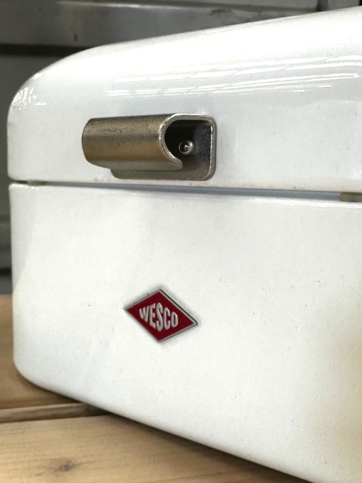White Retro Style Wesco Bread Bin - Image 3 of 4