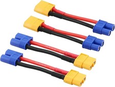 2 Pairs XT60 to EC3 Plug RC Male Female Connector Adapter for RC FPV Drone Car