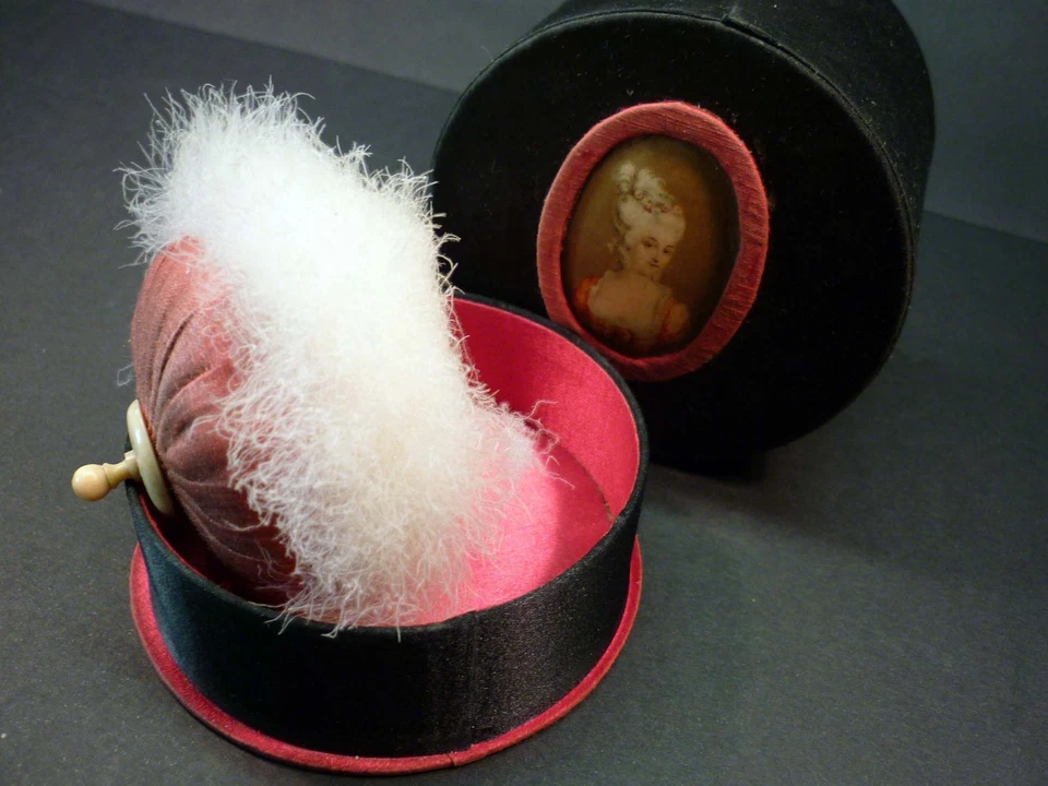 Lot de 5 boites anciennes dont poudrier fin XIXe debut XXe siecle - Photo 3/4