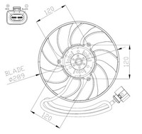 Nrf 47946 LüFter, MotorküHlung FüR Vw