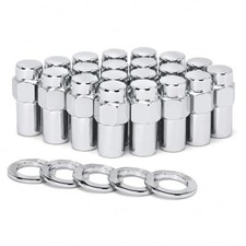 24 Cragar Standard Mag Lug Nuts 716-20 With Center Washer 0.76 Shank 0.68...
