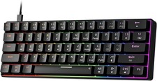 NEWMEN GM611 Gaming Keyboard 60% Percent Mechanical Keyboard 61 Keys LED Backlit