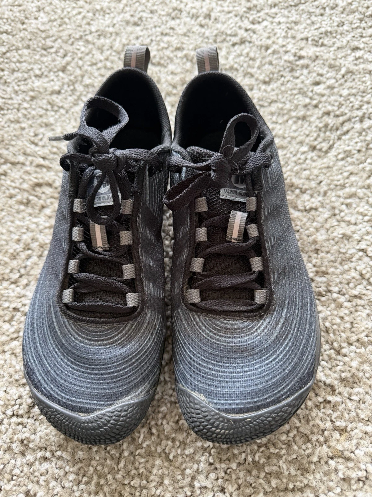 Merrell Vapor Glove 2 Barefoot Trail Running Black Shoes Women's Size 7