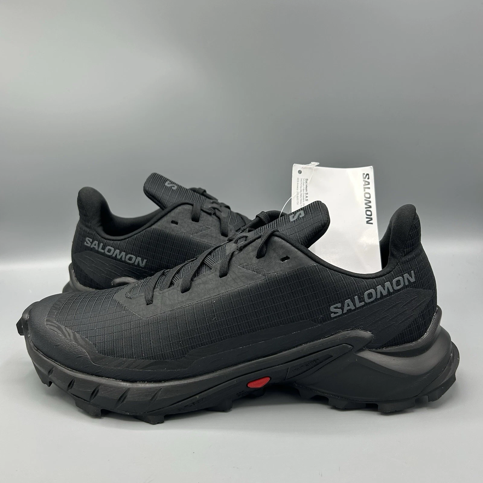 Scarpe da ginnastica Salomon Alphacross 5 nere trail running passeggio UK 8 EU 42 nuove