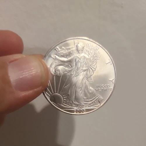 2005 Uncirculated American Silver Eagle 1 Oz .999 Fine Silver