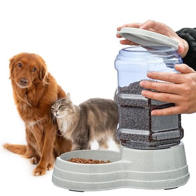 Gravity Automatic Pet Feeder for Large Breeds,6L Dog Food Feeder Dispenser with
