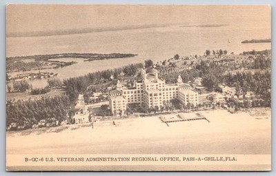 Pass-A-Grille Florida~US Veterans Administration Regional Office & Beach~1940s