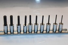 Snap-on Tools 10 Pc 14 Drive Sae Hex Driver Bit Socket Set 116-14 Usa