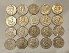 1963 Franklin Half-Dollar Roll  - 90% Silver 20-Coin Roll