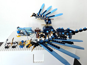 LEGO Ninjago Lightning Dragon 2521 with Jay DX Kruncha Wu Frakjaw minifigures