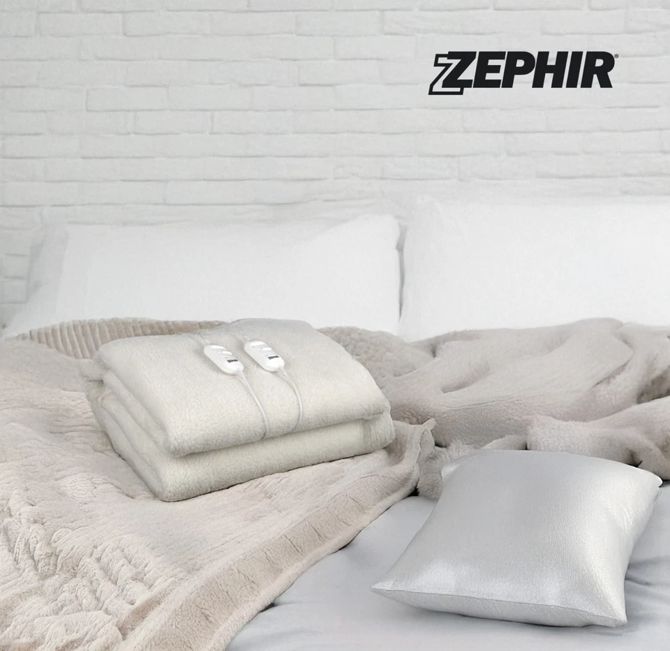 Coperta Elettrica Scaldaletto Termocoperta ZEPHIR scaldasonno Matrimoniale Plaid - Immagine 2 di 4
