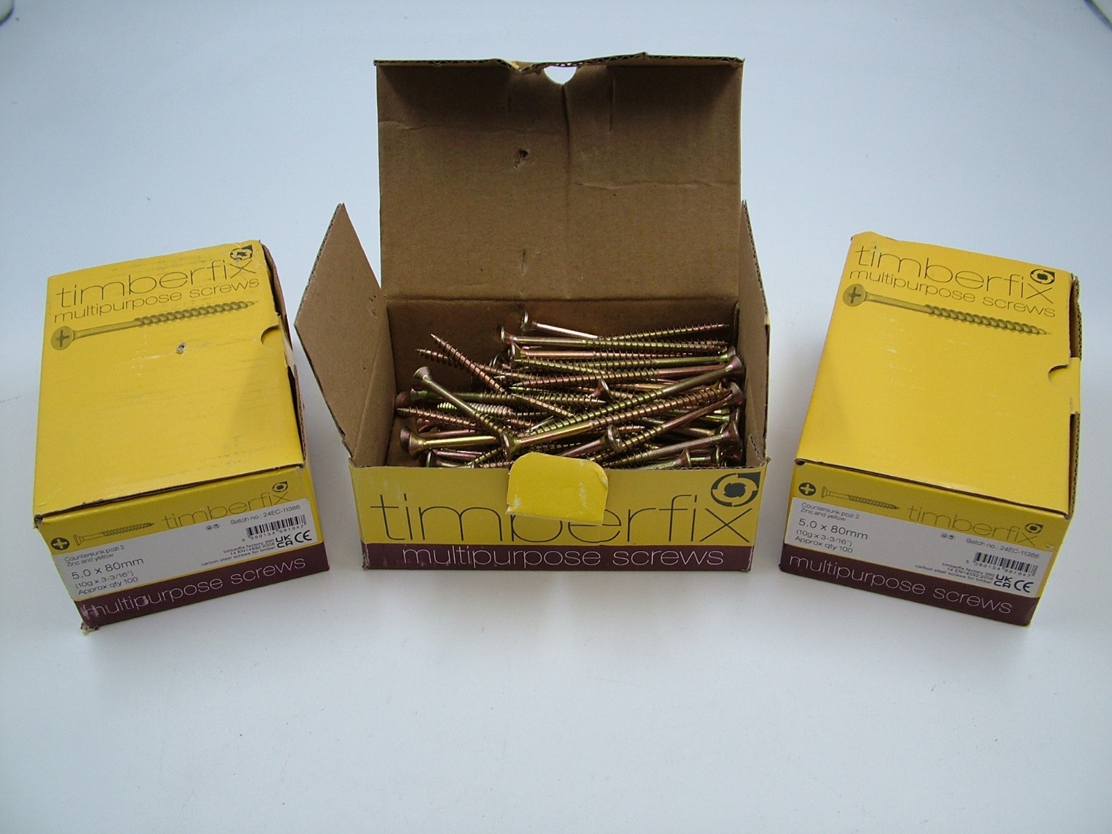 Chipboard chippy screws multi purpose screws 300 pack 5.0x80mm Pozi Countersunk