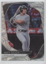 2020 Panini Prizm Tier II Blue Wave Prizm 7/60 Matt Olson #185 05db