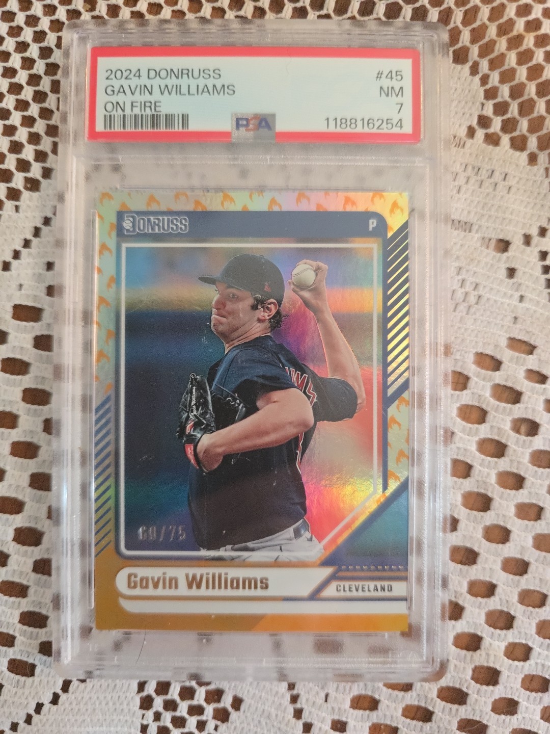 2024 Panini Donruss - Gavin Williams #45 On Fire /75 (RC)