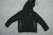 Nike Hoodie Boys 5-6 Years Black Full Zip Fleece Hooded Pockets Vietnam