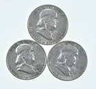 Higher Grade - 1959 1954 1951-S Franklin Half Dollar 90% SIlver Lot *137