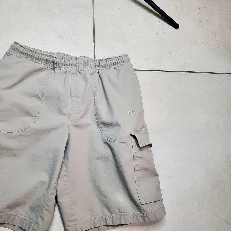 DE COLECCIÓN NIKE CARGO PANTALONES CORTOS CINTURA ELÁSTICA HOMBRE TALLA M PULL ON Y2K AÑOS 90 PAPÁ Foto 3 de 4