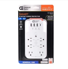 Commercial Electric LA-12A, 6-Outlet Smart Surge Protector, 3USB/1USB-C, WiFi 
