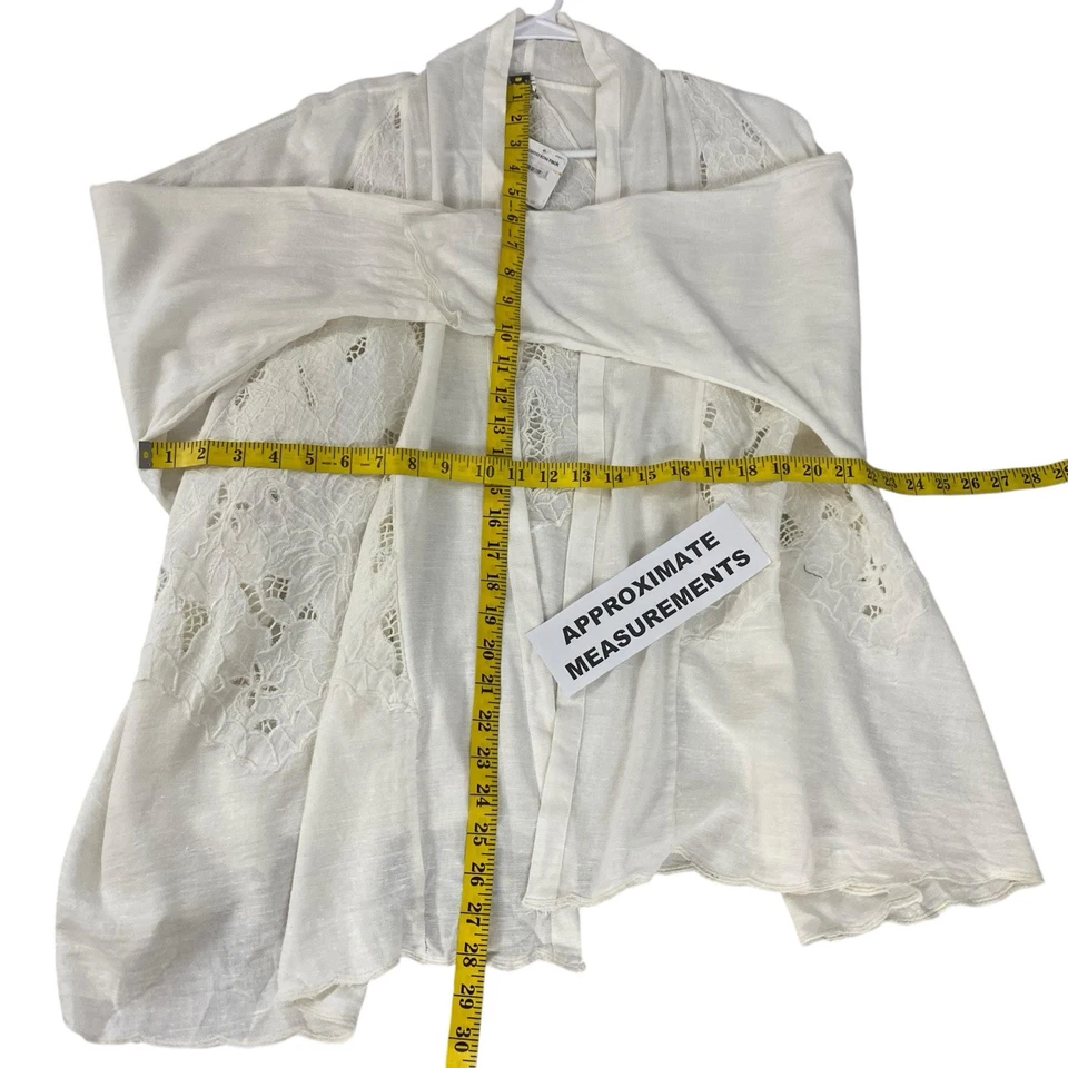 Free People Cardigan Womens Small White Jacket Boho Festival Hippie Cottagecore - Image 4 of 4