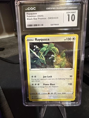 Pokémon TCG SWSH029 Rayquaza Promo Card Cosmic Holo 2020 CGC 10