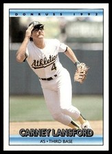 1992 Donruss Carney Lansford Oakland Athletics #775