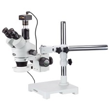 AmScope 3.5X-180X LED Boom Stereo Zoom Microscope  10MP USB Camera  LED Light