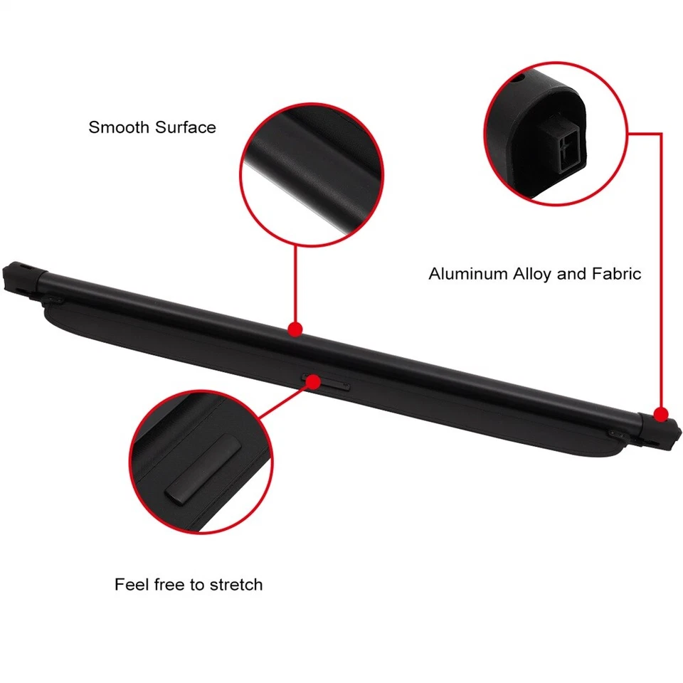 For Jeep Patriot Compass 07-2017 Tonneau Privacy Shield Cargo Cover Retractable Foto 4 de 4