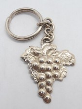 Grape Bunch: 925 Silver Keychain - Harvest Wine Sommelier Vine