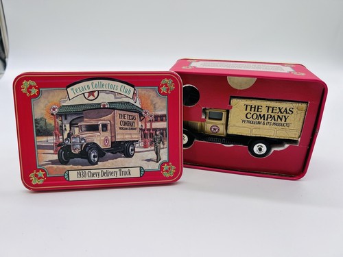 VINTAGE TEXACO COLLECTORS CLUB 1930 CHEVY DELIVERY TRUCK DIECAST 1/43 TIN BOX - Picture 7 of 11