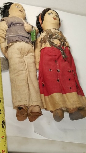 Vintage Mexico Dolls Man & Woman, Husband and Wife Mexican Folk Art - Picture 10 of 12