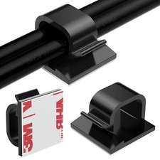 Large Cable Clips 40pcs With Strong Adhesive Tapeswire Holder Organizer Cord Man