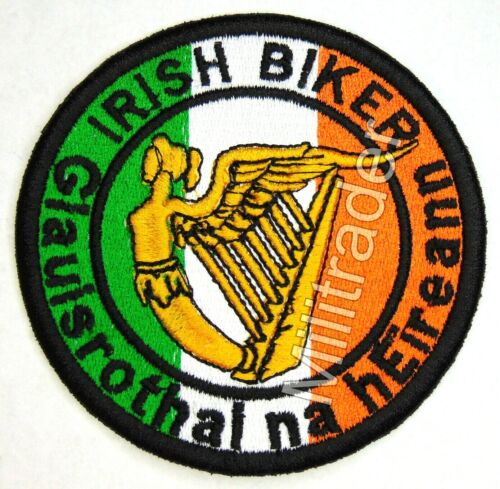 Irland Irisch Keltische Harfe Motorrad Biker Aufnäher (Gluaisrothaí na hÉireann) - Bild 1 von 3