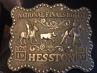 1987 NATIONAL FINALS RODEO HESSTON BELT BUCKLE