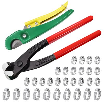 PEX Pipe Clamp Cinch Tool Ear Clamp Pliers and Pipe Cutter for 1/8''-1 1/4'' Tube