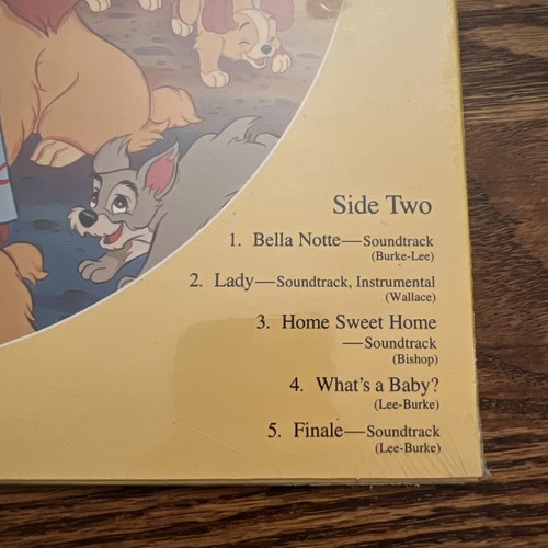 Lady And The Tramp 1981 Walt Disney LP Picture Disc Soundtrack NEW SEALED - Picture 4 of 6