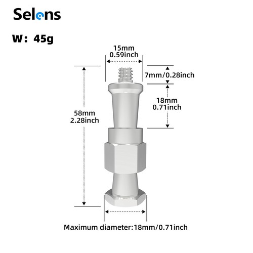 Adaptador de tornillo de rosca Meking Spigot 1/4-3/8, 1/4/, 3/8, 5/8 para súper abrazaderas - Imagen 14 de 43