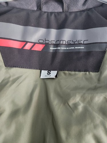 Mens Insulated Ski Snowboard Jacket Obermeyer Foundation Gray Plaid Size Small - Picture 9 of 23