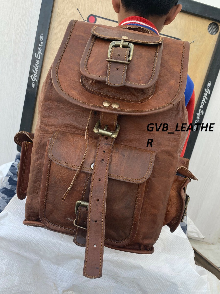 Vintage Genuine Leather Drawstring Rucksack Purse for Women Work Travel Carrie Drawstring Leather Backpack main image 4