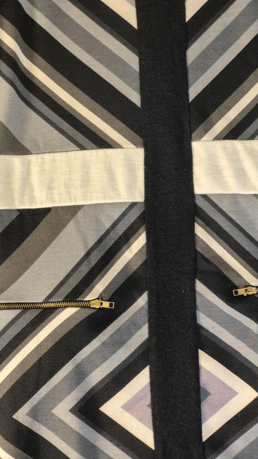 Young Threads Patchwork Artsy Boho geometric grey… - image 2