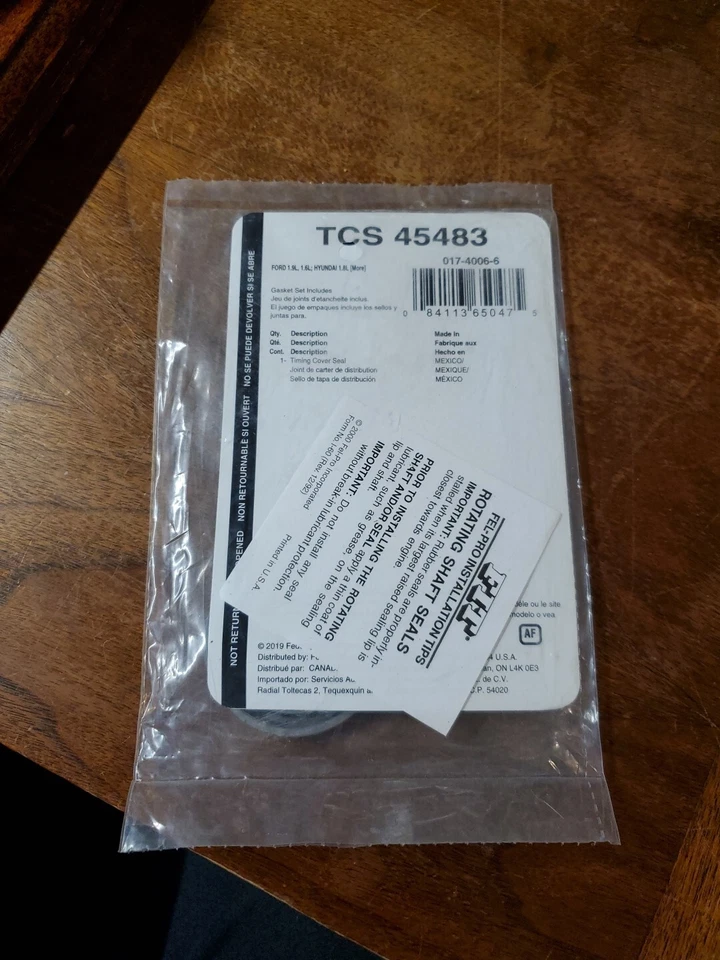 Juego de sellos de cubierta de distribución Fel Pro FORD 1.9L 1.6L HYUNDAI 1.8L 017-4006-6 TCS 45483 Foto 2 de 4