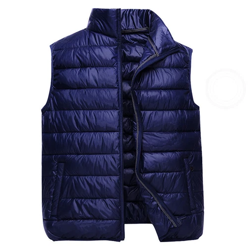 Hombres Chaleco Calentador Chaleco Acolchado Puffer Acolchado Chaleco Top Cálido Sin Mangas Informal - Imagen 15 de 16