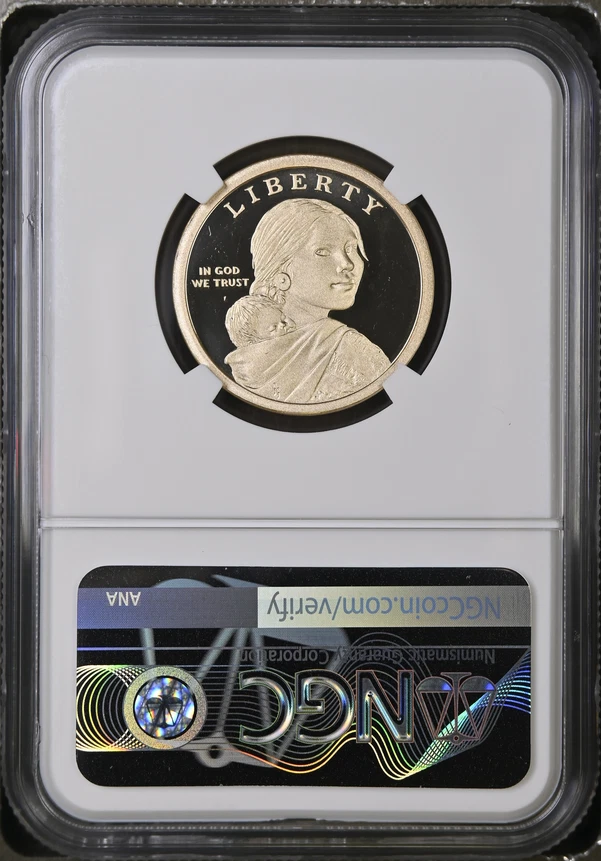 :2015-S $1 SACAGAWEA NATIVE AMERICAN NGC PF70 UCAM IRONWORKERS RARE R-3 TOP POP - Image 2 of 2