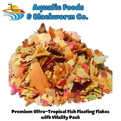 AQUATIC FOODS INC. Ultra-Tropical Mix Premium Fish Flakes with V-Pack by Zeigler