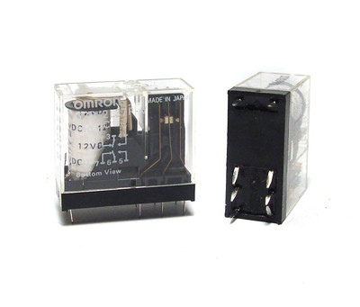 2x OMRON G2R-2L37P-V Relais, 12V Spule, 2x UM / 2 PDT, NOS