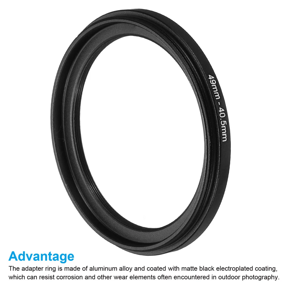49mm-40.5mm Metal Step Down Ring Camera Lens Filter Adapter Ring Aluminum Filter - Image 4 of 4