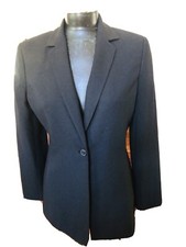 Le Suite Black Blazer Jacket Lined Front Button Professional Work New Tag Size 6