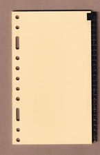EZ Record brand Item No. 187 A-Z Indexes - 6.5" X 3 7/8" -fits 6 or 13 ring book