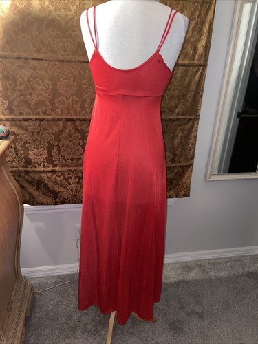 Años 70 Sissy SEXY Lencraft Lencería ROJO Sedoso Deslumbrante Nailon Camisón S/M DIOS - Imagen 4 de 8