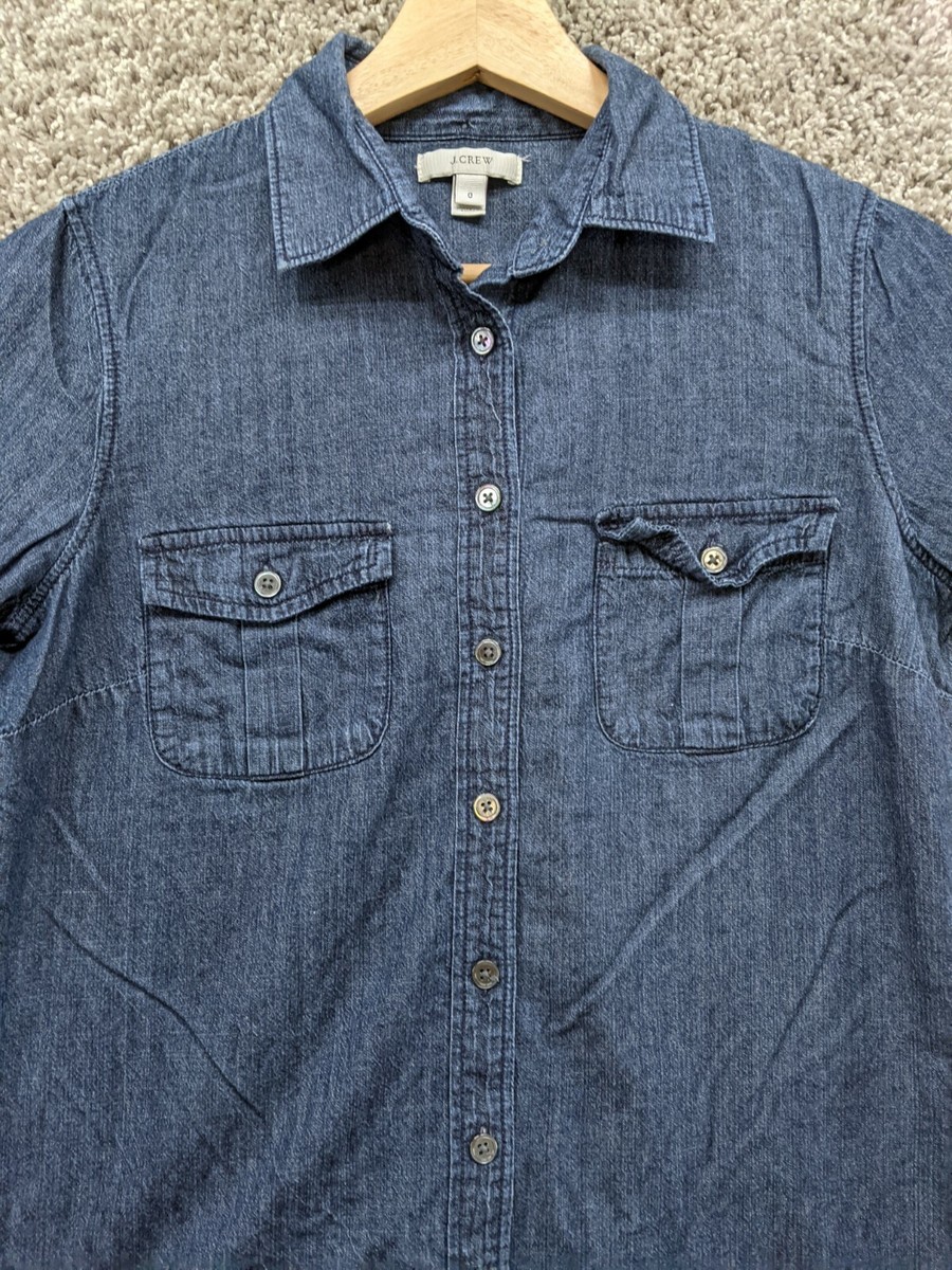 j crew denim shirt womens